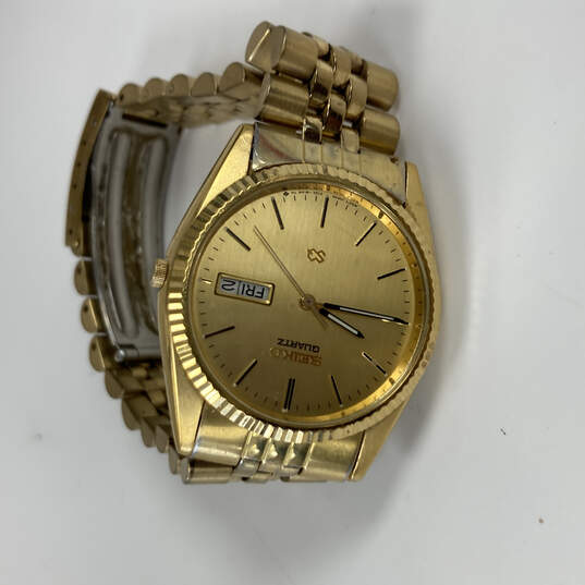 Buy the Designer Seiko SGF204 Gold Tone Stainless Steel Analog Quartz  Wristwatch | GoodwillFinds