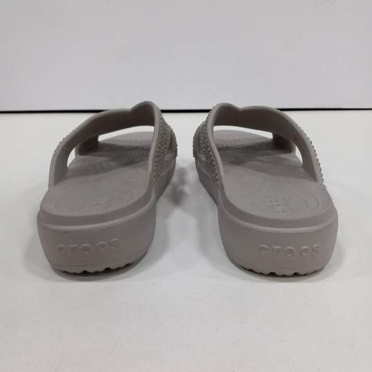 Crocs Women's Sloane Gray Embellished Sandals Size 9 image number 5