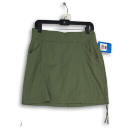 NWT Womens Green Elastic Waist Pull-On Activewear Mini Skorts Size Medium