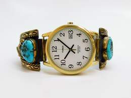 James Martin Navajo 925 Sterling Silver Turquoise Watch