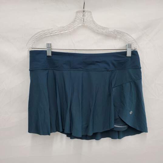 Lululemon Women's Athletica Blue Lost N' Pace Tennis Skirt Shorts Size 10 image number 1