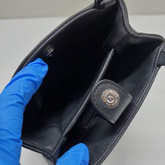 Evan-Picone Black Leather Mini Crossbody Bag- MISSING STRAP image number 4