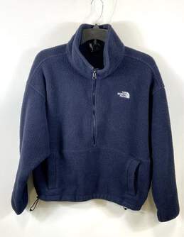 The North Face Women Blue Quarter Fleece Sweater L