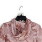 Womens Pink Tie Dye  Long Sleeve Drawstring Cropped Pullover Hoodie Size XS image number 4
