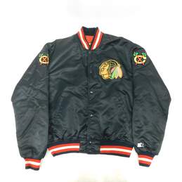 Vintage NHL Starter Chicago Blackhawks Bomber Jacket Size Men's XL