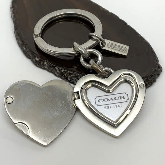 Coach, Accessories, Coach Red Leather Heart Keychain
