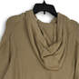 NWT Mens Beige Long Sleeve Pockets Drawstring Pullover Hoodie Size Large image number 4