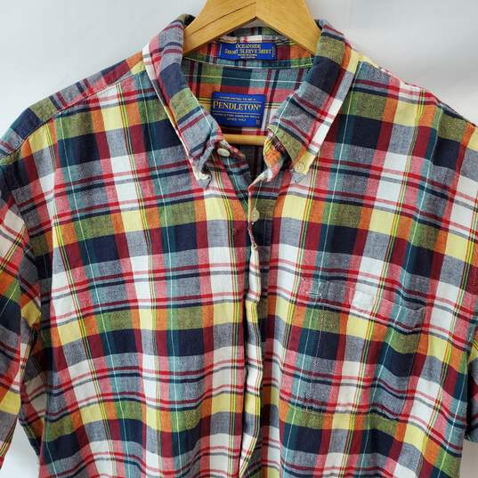 Pendleton Oceanside Short Sleeve Shirt Plaid Men's Size XL image number 2