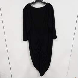 City Chic Women's Black Full Front Zip Maxi Dress Size XXL alternative image
