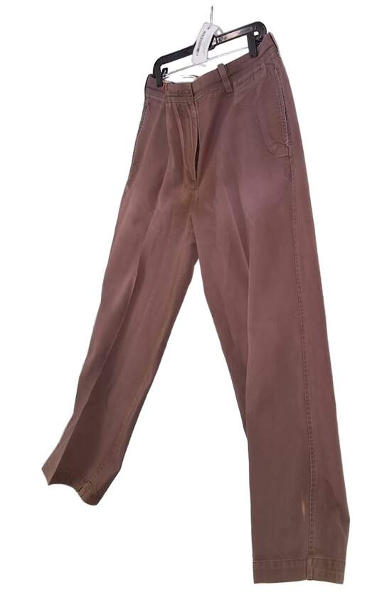 Mens Brown Flat Front Straight Leg Casual Chino Pants Size 36 X 30 image number 3