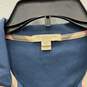 Authentic Mens Blue Burberry Brit Quarter Zip Pullover Sweater Size L With COA image number 5