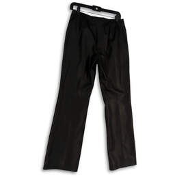 NWT Womens Black Pleated Pockets Straight Leg Casual Trousers Pants Size 8 alternative image