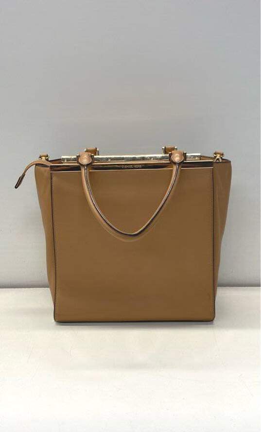 Michael Kors Tan Leather Shoulder Tote Bag image number 1