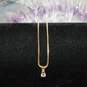 14K Yellow Gold 3mm Round Diamond Solitaire Pendant Necklace - 1.90g image number 1