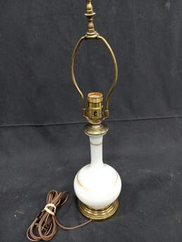 Vintage White & Bronze Lamp alternative image