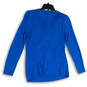 Womens Blue Knitted Cowl Neck Long Sleeve Pullover Sweater Size Large image number 2