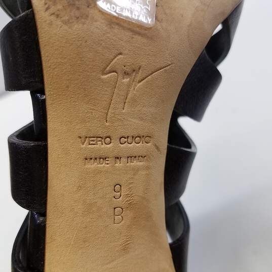 Giuseppe Zanotti Leather Cutout Heels Brown 9 image number 7