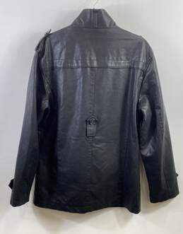 Houtaochuanqi Women Black Faux Leather Jacket XL alternative image