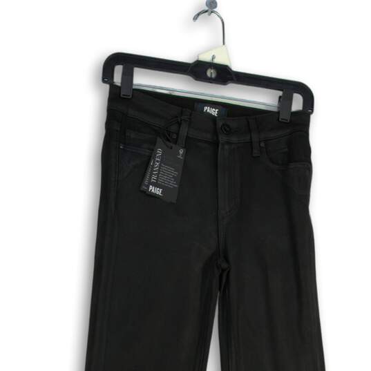 NWT Paige Womens Black Transcend 5-Pocket Design Bootcut Jeans Size 25 image number 3