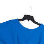 NWT Womens Blue Short Sleeve Round Neck Back Zip Sheath Dress Size Large image number 3