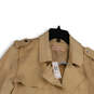 NWT Womens Beige Zipped Pockets Long Sleeve Open Front Jacket Size XL image number 3