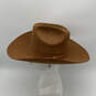 Mens Brown Classic Wide Brim Lightweight Outdoor Fedora Hat Size 57 image number 3
