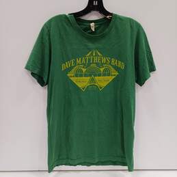 Womens Green Short Sleeve Crew Neck Pullover Graphic Print T-Shirt Size Medium
