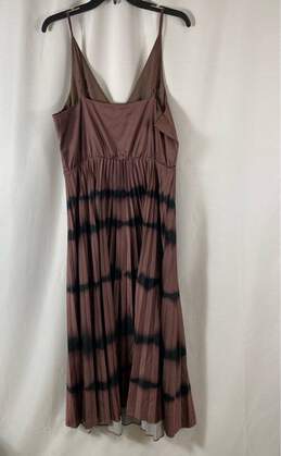 AllSaints Womens Chocolate Brown Tie Dye Adjustable Strap Maxi Dress Size Large alternative image