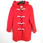 UNIQLO Women Red Wool Toggle Closure Coat S image number 1