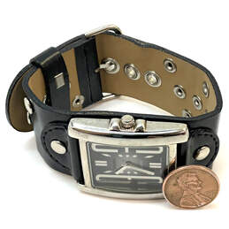 Designer Diesel Silver-Tone Dial Black Adjustabe Strap Analog Wristwatch alternative image