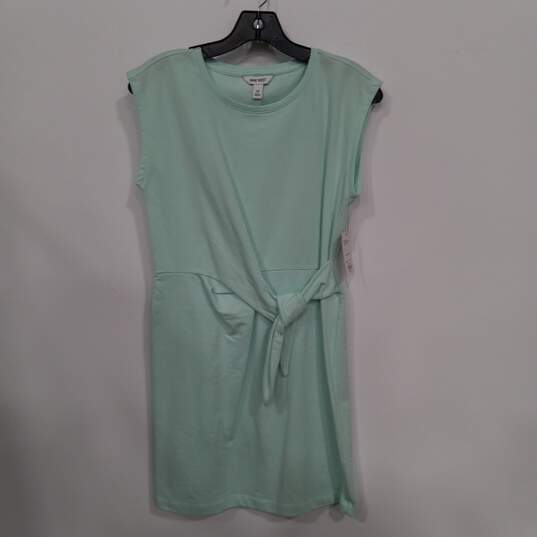 Nine West Women's Green Cotton Blend Side Tie T-Shirt Dress Size XS image number 1