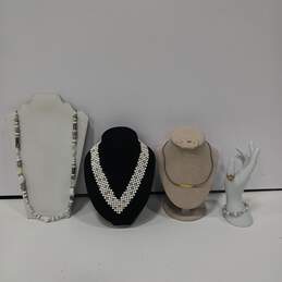 Bundle of Assorted White Toned Fashion Jewelry