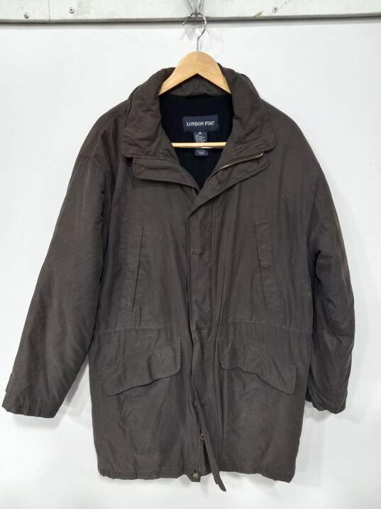 London Fog Brown Insulated Coat Men's Size M image number 1