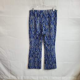 Maeve The Margot Blue Swirl Patterned Knit Pants WM Size S