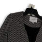 Womens Gray Herringbone Long Sleeve Pockets Open Front Jacket Size XS image number 3