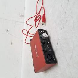 Focusrite Scarlett Solo 2nd Gen USB Audio Interface - Red Monitor Mic Gain Audio -Untested P/R+