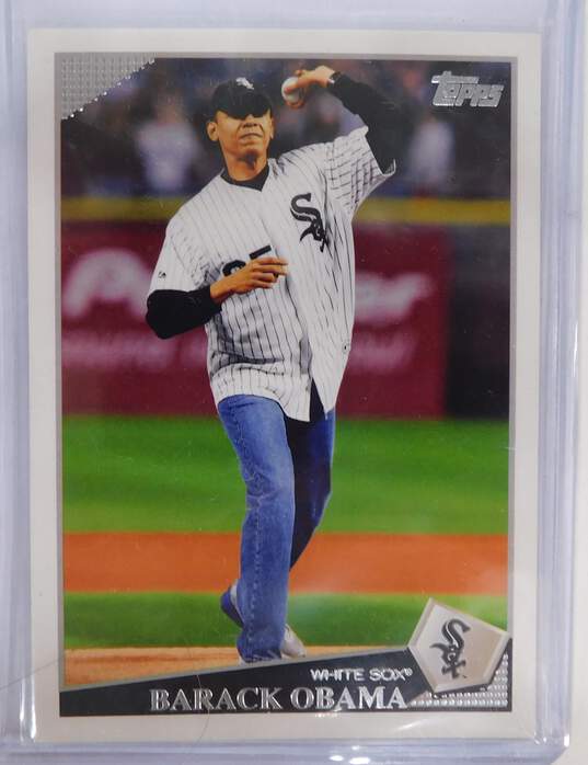 2009 Barack Obama Topps Chicago White Sox First Pitch Card image number 1