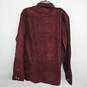 Burgundy Corduroy Long Sleeve Button Up Flannel Shirt image number 2