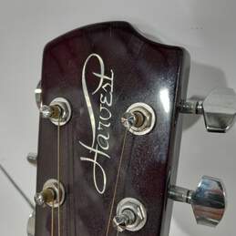 Harvest Rotary International Acoustic Guitar Model HW-101SB W/ Soft Carrying Case