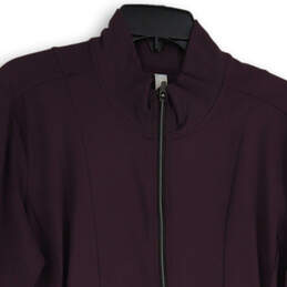 NWT Womens Purple Mock Neck Long Sleeve Full-Zip Shanti Jacket Size XL