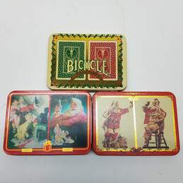 Vintage Coca-Cola Nostalgia & Bicycle Playing Cards In Decorative Tin alternative image