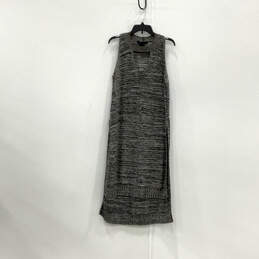 Womens Gray Heather Sleeveless Keyhole Neck Pullover A-Line Dress Sz 14/16