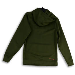 Womens Green Storm Cold Gear Long Sleeve Drawstring Pullover Hoodie Size S alternative image