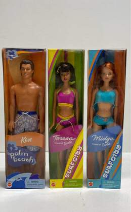 2001 Mattel Barbie Surf City Bundle Lot Of 3 Dolls NRFB
