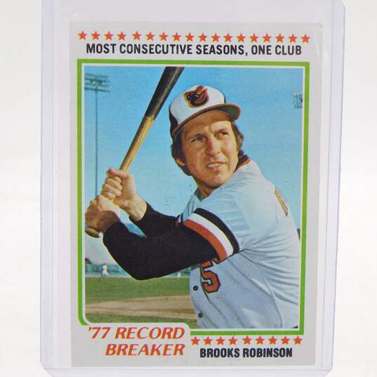 1978 HOF Brooks Robinson Topps '77 Record Breaker Baltimore Orioles image number 1