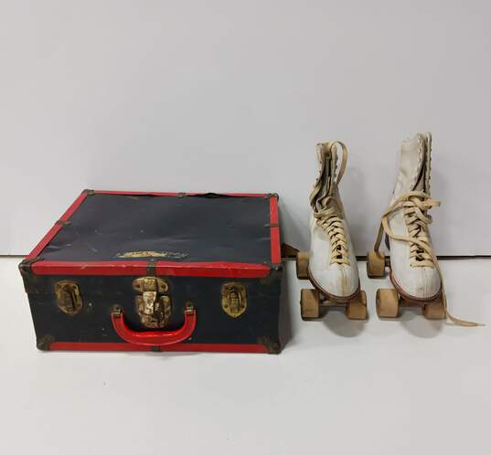 Vintage Roller Skates with Storage Box image number 4