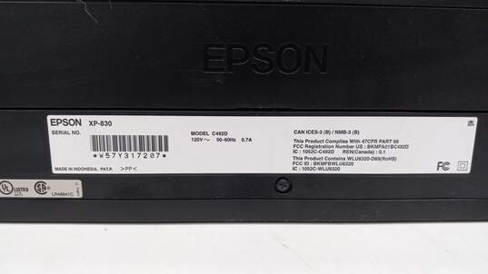 Epson XP-830 Color Photo/Scanner/Copier/Fax Inkjet Printer IOB image number 12