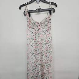Zaful Women's Spaghetti Strap Floral Summer Hollow Twist Front Dress alternative image