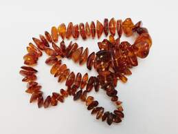 Artisan Amber Nuggets Graduated Beaded Statement Necklace 79.6g