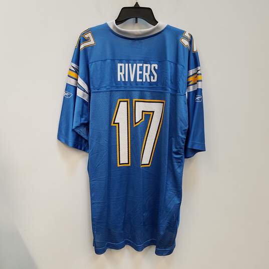 Mens Blue Los Angeles Chargers Philip Rivers#17 Football NFL Jersey Size XL image number 2